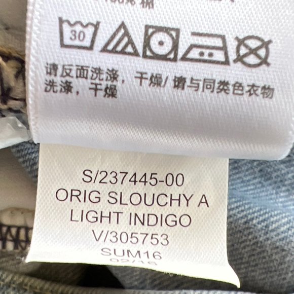 🌸4/$50🌸 NWOT 100% cotton Gap High-Rise Original Slouchy Light Indigo Jeans - Picture 9 of 13